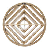 Modern Scandinavian Inspired White Wood Medallion Wall Decor