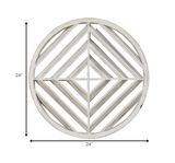 Modern Scandinavian Inspired White Wood Medallion Wall Decor