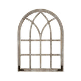 Distressed Wood Framed Window Arch Wall Decor