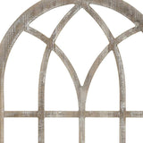 Distressed Wood Framed Window Arch Wall Decor