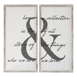 Distressed Home Is The Story 2Pc Set Wood Wall Decor