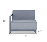 37" Gray Linen Side Chair