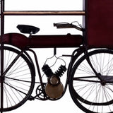 17" X 58.5" X 67.5" Maroon Tricycle Delivery Bar