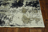 4' X 5' Ivory Or Charcoal Abstract Area Rug