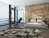 4' X 5' Ivory Or Charcoal Abstract Area Rug
