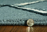 5'X7' Charcoal Silver Hand Tufted Geometric Diamond Pattern Indoor Area Rug