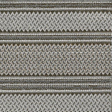 8' Grey Machine Woven Uv Treated Awning Stripes Indoor Outdoor Runner Rug