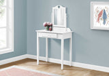 White Vanity Mirror And Storage Drawer