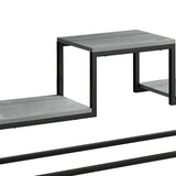 48" Gray And Black Frame Console Table With Storage