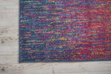 5' Blue And Pink Round Abstract Power Loom Area Rug