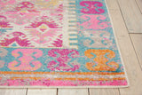 2’ X 3’ Ivory And Magenta Tribal Pattern Scatter Rug