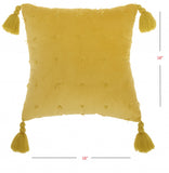 Yellow Thread Detailed Throw Pillow