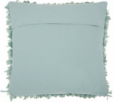 Loose Luscious Shag Sea Green Throw Pillow