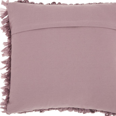 Loose Luscious Shag Purple Mauve Throw Pillow