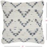 White And Denim Knubby Arrow Throw Pillow