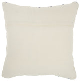 White And Denim Knubby Waves Throw Pillow