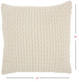 Ivory Chunky Braid Throw Pillow