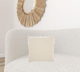 Ivory Chunky Braid Throw Pillow