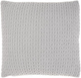 Light Gray Braided Chevron Throw Pillow