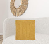 Mustard Braided Chevron Throw Pillow