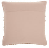 Blush Pink Textured Dots And Stripes Throw Pillow