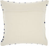 Navy Blue Dotted Throw Pillow