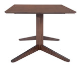 Contemporary Dark Brown Wooden Dining Table