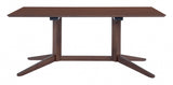 Contemporary Dark Brown Wooden Dining Table