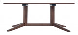 Contemporary Dark Brown Wooden Dining Table