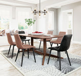 Contemporary Dark Brown Wooden Dining Table