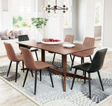 Contemporary Dark Brown Wooden Dining Table