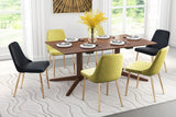 Contemporary Dark Brown Wooden Dining Table