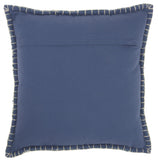 Blue Textured Squares Throw Pillow