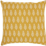 18" Yellow And White Coral Reef Pattern Throw Pillow