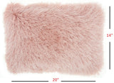 Pink Super Shaggy  Throw Pillow