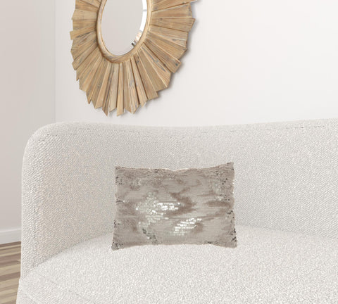 Stylish Handcrafted Grey Accent Throw Pillow