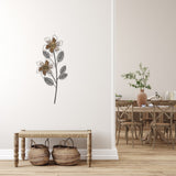 Metal Wire Flower Wall Decor Piece