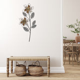 Metal Wire Flower Wall Decor Piece