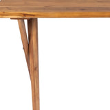 54" Brown Acacia Wood Writing Desk