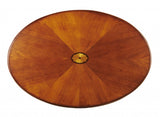 Olive Ash Burl Oval Coffee Table