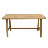 Natural Wood Dining Table With Leg Support