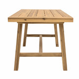 Natural Wood Dining Table With Leg Support