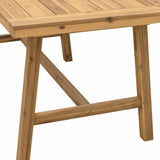 Natural Wood Dining Table With Leg Support