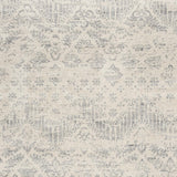 2’ X 3’ Ivory Distressed Ikat Pattern Scatter Rug