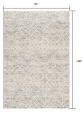 2’ X 3’ Ivory Distressed Ikat Pattern Scatter Rug