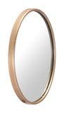 Full Size Gold Round Mirror