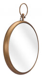 Gold Round Hanging Mirror