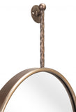 Gold Round Mirror with Hanging Hook