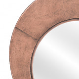 Contemporary Copper Round Mirror