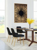 Black and Gold Eye Of The Sun Wall Art